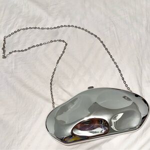 Silver Metallic Women's Clutch